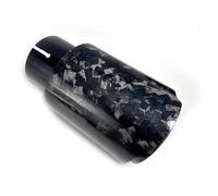 Tuyau D'éChappement Embout De Silencieux D'échappement Universel En Carbone Forgé Pour Voiture 1 Pièce Droit En Acier Inoxydable Noir Silencieux D'éChappement(ID 80mm-OD 101mm)