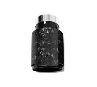 Tuyau d'Échappement Embout De Silencieux D'échappement Universel En Fibre Carbone Forgée Brillante En Acier Inoxydable Noir Pour Embouts De Silencieux Embouts D'éChappement(ID63MMOD101MM)