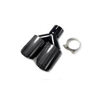 Tuyau D'éChappement Embout De Silencieux D'échappement Universel En Fibre De Carbone Et Acier Inoxydable Noir Accessoire De Voiture Silencieux D'éChappement(ID 51mm-OD 89mm)