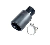 Tuyau D'éChappement Embout De Silencieux D'échappement Universel En Fibre De Carbone Noir Mat Et Inoxydable Pour Voiture Silencieux D'éChappement(ID 51mm-OD 76mm)