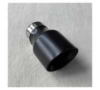 Tuyau D'échappement Embout De Silencieux D'échappement Universel Modifié, Système En Acier Inoxydable Noir Pour Voiture, Sortie De Bord Biseauté, 1 Pièce Voiture Silencieux(ID 54MM-OD 114MM)