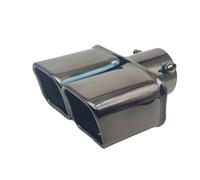 Tuyau D'échappement Embout De Silencieux Universel À Double Sortie Carré En Acier Inoxydable Pour Tuyau D'échappement Voiture De 38 À 70 Mm(Innet 75mm C)