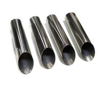 Tuyau d'Échappement Embout D'échappement 4 Pièces Pour Benz Pour Classe G W463 G Classe G500 G55 G63 76 Mm Tuyaux D'échappement Embouts Buse Tuyau D'échappement(Silver A 75mm)