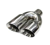 Tuyau d'Échappement Embout D'échappement Double En Forme De Y Pour Voiture Embout De Silencieux Universel Entrée De 2,8 Pouces Sortie De 8,46 Pouces(droite)