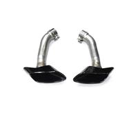 Tuyau D'échappement Embout D'échappement En Acier Inoxydable Pour BMW X6 E71 V8 2008-2013 304 30 Couvercle Pointe Silencieux D'échappement Buse Tuyau D'échappement Carrée(Black Exhaust Tip)