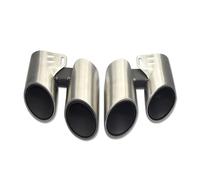 Tuyau D'échappement Embout D'échappement Pièce/lot Quad | Pour Panamera 971 972 2017 + Embouts De Système Buse Silencieux En Acier Inoxydable 2 Voiture Silencieux(Silver A)