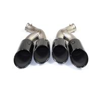 Tuyau d'Échappement Embout D'échappement Pour Cayenne Pour 958.2 92A S 2015-2017 Design Embout Silencieux À Quatre Tuyaux D'échappement Buse Acier Inoxydable(Noir)