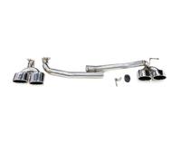 Tuyau d'Échappement Embout d'échappement Quadruple en Acier Inoxydable 304 pour Benz W204 C200 C180 C260 C63 Sport 2008-2013 Tuyaux d'échappement Voiture(Silver 26 cm)