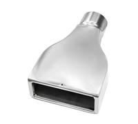 Tuyau d'échappement Embout d'échappement rectangulaire, entrée 6,3 cm, sortie 5,4 cm x 15 cm, longueur 24 cm, embouts tuyau d'échappement carrés en acier inoxydable