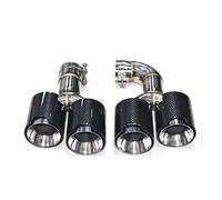 Tuyau d'Échappement Embout D'échappement Rond En Acier Inoxydable Pour Voiture Quadruple Pour BMW G01 X3 G02 X4 (2018-2022), Mise À Niveau Pour X3M X4M(Carbon B)
