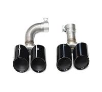 Tuyau d'Échappement Embout D'échappement Rond En Acier Inoxydable Pour Voiture Quadruple Pour BMW G01 X3 G02 X4 (2018-2022), Mise À Niveau Pour X3M X4M(Black A)