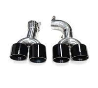 Tuyau d'Échappement Embout D'échappement Rond En Acier Inoxydable Pour Voiture Quadruple Pour BMW G01 X3 G02 X4 (2018-2022), Mise À Niveau Pour X3M X4M(Black B)