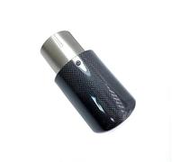 Tuyau D'échappement Embout D'échappement Universel À Sertir 1 Pièce Noir Brillant Fibre De Carbone Sablage Buses En Acier Inoxydable Tubulure D'échappement(ID 70mm-OD 114mm)