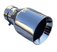Tuyau D'échappement Embout D'échappement Universel En Acier Inoxydable 76 Mm Entrée sortie Echappement Voiture(Flat edge)