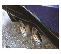 Tuyau D'échappement Embout D'échappement Universel En Acier Inoxydable Mat Double Pour Voiture 1 Pièce(Left in60-out89mm)