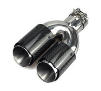 Tuyau D'échappement Embout D'échappement Universel En Acier Inoxydable Plaqué Bleu Pour VW Pour Golf 6 MK6 Pour GTI R 2010-2013 Double Sortie De 76 Mm Tubulure D'échappement(Left inlet 70mm)
