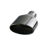 Tuyau d'échappement Embout d'échappement universel pour voiture, poli, en acier inoxydable, roulé/sortie ovale, extrémité inclinée pour tuyau de(H0DJ3027f-R)