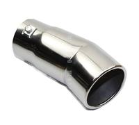 tuyau d'échappement Embout Silencieux Arrière Rond Universel Voiture Chromé Acier Inoxydable Remplacement Pour Accessoires Automobiles(Silver)
