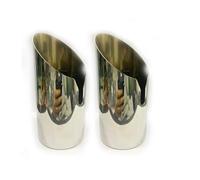 Tuyau D'Échappement Embout Silencieux D'échappement Arrière En Carbone Pour BMW Série 3 E30 E36 E46 E90 E91 E92 E93 F30 F31 F34 G20 F35 Pour M3 2 Pièces(Seriessilver)