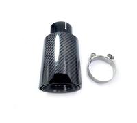 Tuyau d'échappement Embout Silencieux D'échappement Arrière Noir Brillant Fibre Carbone 1 Pièce Pour BMW Pour M Série Embouts Universels Embouts d'échappement(76 IN 80 OUT)