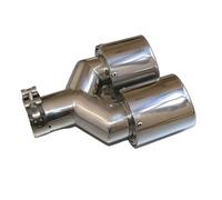 tuyau d'échappement Embout Silencieux D'échappement Double Mat En Acier Inoxydable 1 Paire Système 60MM 63mm Pour GTI Pour MK7 Pour Golf 7(66MM IN 89MM OUT)