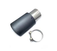 Tuyau d'échappement Embout Silencieux D'échappement Simple Acier Inoxydable Pour Modification Universelle Voiture Entièrement Carbone Noir Mat Pour BENZ Embouts d'échappement(73MM IN-101MM OUT)