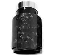 Tuyau D'échappement Embout Silencieux D'échappement Universel Acier Inoxydable 304 Fibre Carbone Forgée Brillante Noir Tubulure D'échappement(ID63MMOD114MM)