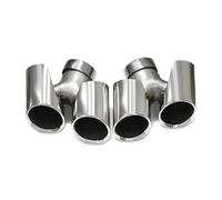 Tuyau D'échappement Embout Silencieux En Acier Inoxydable Pour Pour 911 2011 2012 2013 2014 2015 2016 2017 2018 Embout D'échappement Carré Embout Rond Quadruple(2016 to 2018 Silver)