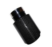 Tuyau d'Échappement Embout Silencieux Universel Tuyau D'échappement Fibre Carbone Brillant Pièces Automobiles Noires Acier Tuyaux Queue de Voiture(51mm-76mm)
