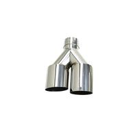 Tuyau D'échappement Embouts D'échappement Doubles Universels En Acier Inoxydable Mise À Niveau Du Silencieux De Voiture Populaire Double Buse(Left Other size)