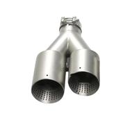 Tuyau d'Échappement Embouts D'échappement Universels À Double Sortie Pour Silencieux De Course Pour GTI Pour MK7 Pour Golf 7(Left ID60-OD114mm)
