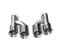 Tuyau D'échappement Embouts Silencieux D'échappement Universels Acier Inoxydable 1 Paire Double Embout D'échappement Forme H Buse D'entrée 60mm Système D'échappement Voiture Pointe Silencieux (Couleu