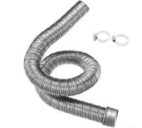 Tuyau d'échappement en acier inoxydable pour chauffe-air diesel 24 mm de diamètre 100 cm 200 cm de longueur compatible avec forWEBASTO et forEBERSPACHER pour chauffages diesel (2 m)