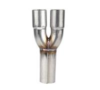Tuyau D'échappement en Y Acier Inoxydable Dual 1.5'' ID Entrée Simple 1.75'' OD Collecteur de Fusion D'échappement de Sortie Long Tuyau en Y
