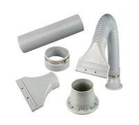 Tuyau d'échappement flexible avec longueur réglable de 0 7 à 1 7 mètres pour climatiseurs et sèche-linges, diamètre 100 mm, conçu pour différents besoins de ventilation (HS-E420H)