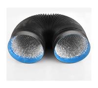 Tuyau d'échappement flexible en aluminium for système de chauffage, de ventilation et de climatisation, cuisine et salle de bain, diamètre intérieur 150-200 mm, longueur 1,5-6 m.(Black,1.5mx180mm)