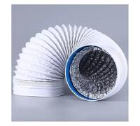 Tuyau d'échappement flexible en aluminium for système de chauffage, de ventilation et de climatisation, cuisine et salle de bain, diamètre intérieur 150-200 mm, longueur 1,5-6 m.(White,6mx180mm)
