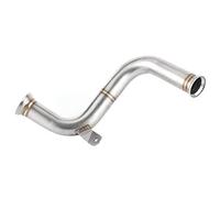 Tuyau d'échappement intermédiaire, Qiilu échappement mi-tuyau, convertisseur catalytique retiré Decat échappement mi-tuyau Moto Modification pour 125 250 390 RC390 2017+