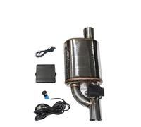 Tuyau d'Échappement Kit Tuyau d'échappement pour Voiture avec contrôle électrique la Valve Angle Valve Ajustable Silencieux Universel 51 63 70 76 Tuyaux d'échappement Voiture(Button Left 51MM A)