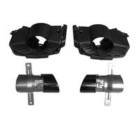 Tuyau d'échappement Lot De 2 Embouts D'échappement Noirs En Acier Inoxydable 304 Pour Benz Classe GLA H247 GLA35 Pour Amg 2020-2022 Embout de silencieux