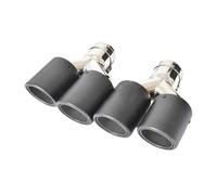 Tuyau D'échappement Lot De 2 Embouts D'échappement Universels En Fibre De Carbone Pour BMW E90 Double Embout Mat Bouclé Silencieux En Acier Inoxydable(IN 63MM OUT 89MM)