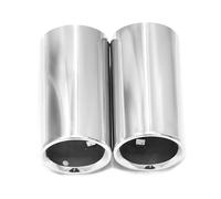 Tuyau D'échappement Lot De 2 Embouts Silencieux D'échappement En Acier Inoxydable Pour BMW F30 E92 E90 Série 3 GT 325i 328i 2006 2007 2008-2010 Echappement Voiture(Argent)