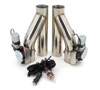 Tuyau D'échappement Lot De 2 Soupapes D'échappement Électriques De 2,0, 2,25, 2,5, 2,75, 3 Pouces SS304 + Kit De Commande À Un Interrupteur(2.0inch)