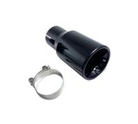 Tuyau D'échappement Part Embout d'échappement universel pour voiture entrée de 2.5 pouces buse tuyau queue automatique biseau acier inoxydable peinture cuisson complète noire Queue Gorge Décoration(63