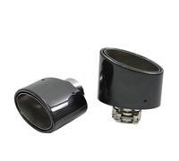 Tuyau D'échappement Part Embouts d'échappement de Forme Ovale en Fiber de Carbone pour échappement Universel de Voiture, Mise à Niveau de la buse modifiée Queue Gorge Décoration(Left)