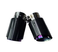 Tuyau D'échappement Part Embouts d'échappement universels en Fiber de Carbone Brillant, 1 pièce, Accessoires de Voiture Simples, Tuyau Violet/Bleu Queue Gorge Décoration(ID 70MM-OD 89MM)