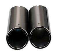 Tuyau D'Échappement Pointu Pour A1 A3 A4 Pour TT 2009-2015 1 Ensemble Couvercles Tuyaux D'échappement Voiture En Acier Inoxydable(Black-8cm)