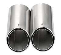 Tuyau D'Échappement Pointu Pour A1 A3 A4 Pour TT 2009-2015 1 Ensemble Couvercles Tuyaux D'échappement Voiture En Acier Inoxydable(Silver-8.9cm)