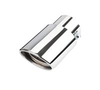 tuyau d'échappement Pot D'échappement Automobile Silencieux Acier Inoxydable Conduit D'échappement Universel Embouts D'échappement Acier(Silver straight)