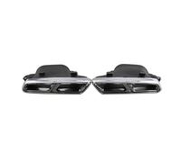 Tuyau D'échappement Pour 2014-2020 Pour Benz Classe S W222 Mise À Niveau Tuyau D'échappement Pour AMG 63 Bouche Carrée Noire Quad Sortie Embout Silencieux Buse Voiture Silencieux(14-16 Silvery 1)